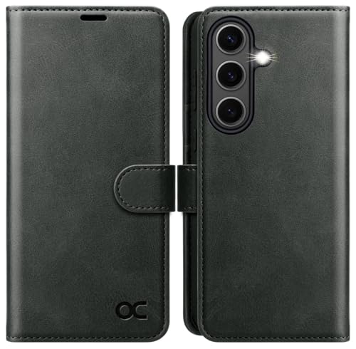OCASE Compatible with Galaxy S25 Wallet Case, PU Leather Flip Folio Case with Card Holders RFID Blocking Kickstand [Shockproof TPU Inner Shell] Protective Phone Cover 6.2 Inch 2025, Graphite - color: Graphite, size: Samsung Galaxy S25