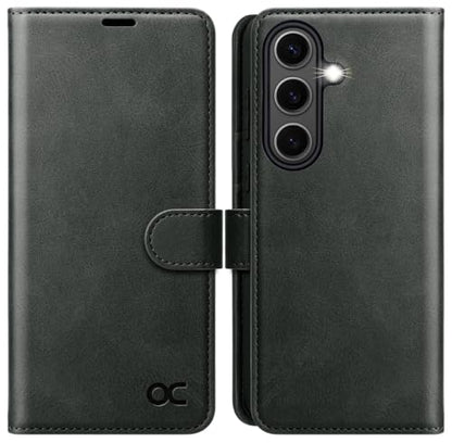 OCASE Compatible with Galaxy S25 Wallet Case, PU Leather Flip Folio Case with Card Holders RFID Blocking Kickstand [Shockproof TPU Inner Shell] Protective Phone Cover 6.2 Inch 2025, Graphite - color: Graphite, size: Samsung Galaxy S25