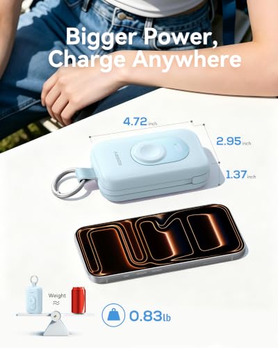 RORRY CharmGo Portable Charger, 20000mAh PD 30W Portable Charger Power Bank - color: Sky Blue