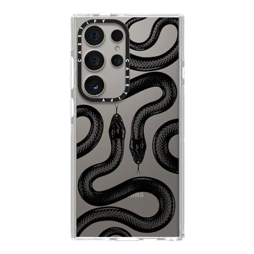 CASETiFY for Galaxy S24 Ultra Case - Impact Clear | Not Yellowing | 6.6 ft. Drop Protection | Black Kingsnake | Clear - color: Black Kingsnake, size: Galaxy S24 Ultra