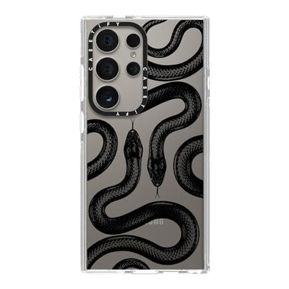 CASETiFY for Galaxy S24 Ultra Case - Impact Clear | Not Yellowing | 6.6 ft. Drop Protection | Black Kingsnake | Clear - color: Black Kingsnake, size: Galaxy S24 Ultra