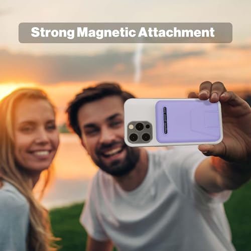 AOGUERBE Magnetic Power Bank, 10000mAh Wireless Portable Charger with Stand - color: Lilac