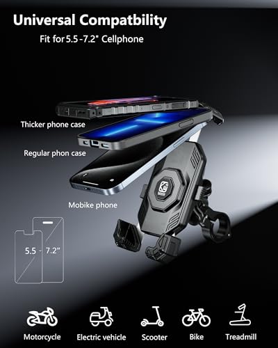 Kewig Motorccyle Phone Mount with Vibration Dampener