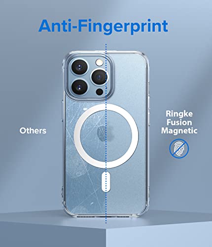 Ringke for iPhone 13 Pro Case [Fusion Magnetic Matte Clear] | Compatible with MagSafe, Oil & Dirt Resistant, Anti-Fingerprint Technology Prevents Oily Smudges, Feels Velvety Soft - size: iPhone 13 Pro