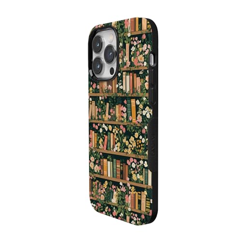 Casely iPhone 14 Pro Max Case | Book Nook | Floral Library | Bold Protective Design | Compatible with MagSafe - color: Book Nook | Floral Library