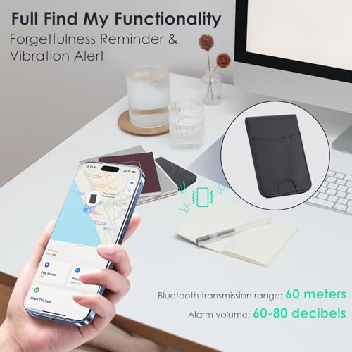 Gugxiom for MagSafe Wallet, Magnetic Wallet for Phone, Full Find My Functionality, 3000Gs Ultra-Strong Magnetism, Foldable Magnetic Phone for iPhone 17/16/15/14/13/12 Series