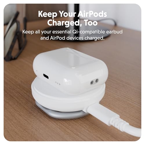 HyperJuice 2-in-1 Wireless Charger Qi2 Magnetic Stand — Fast Wireless Charger for iPhone, Apple Watch, & Qi Compatible Devices — Compact Adjustable 2 in 1 Charging Station Apple w/Built-in Kickstand - style: 2-in-1