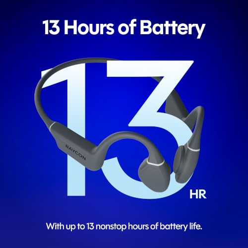 Raycon Bone Conduction Headphones - Open Ear Running Headphones & Bluetooth Earbuds, Sweat & Water-Resistant with Mic - color: Blue