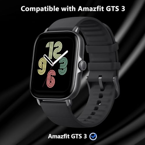 3 Pack for Amazfit GTS 3 Screen Protector (no glass), Self-Healing, 3D Full Screen Coverage Soft Film, Anti Scratch HD Clear Screen Protector for Amazfit GTS 3, Black - size: for Amazfit GTS 3
