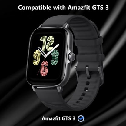3 Pack for Amazfit GTS 3 Screen Protector (no glass), Self-Healing, 3D Full Screen Coverage Soft Film, Anti Scratch HD Clear Screen Protector for Amazfit GTS 3, Black - size: for Amazfit GTS 3