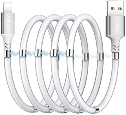AICase Magnetic Charging Cable,(3FT) Super Organized Charging Magnetic Absorption Nano Data Cable for Phone 14 13 12 11/XS/XS Max/XR/X/8/8 Plus/7/7 Plus/6s/6s Plus/6/6 Plus/SE/5s/5c/5/Pad/Pod - size: 3 ft