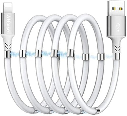 AICase Magnetic Charging Cable,(3FT) Super Organized Charging Magnetic Absorption Nano Data Cable for Phone 14 13 12 11/XS/XS Max/XR/X/8/8 Plus/7/7 Plus/6s/6s Plus/6/6 Plus/SE/5s/5c/5/Pad/Pod - size: 3 ft