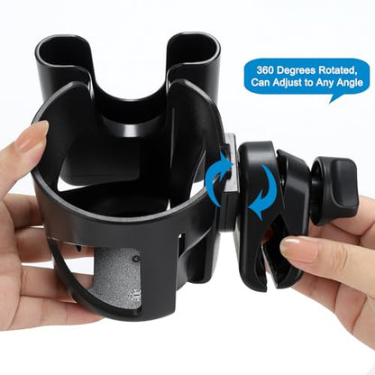 Accmor Stroller Cup Holder, Cup Holder for Walker Bike Wheelchair - color: Cup Phone Holder-Black