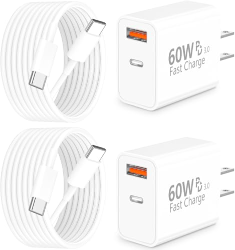 Apple MFi Certified iPhone 17 Charger Fast Charging 4Pack 60W USB C Charger - color: Pure White