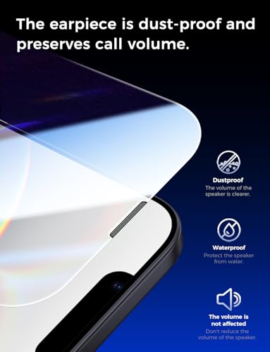 MAGIC JOHN 2 Pack for iPhone 16e Glass Screen Protector Easy Installation | 6.1 inch, Auto Dust-Elimination, Bubble Free, HD Clear，9H tempered glass, Case Friendly, Anti-Shockproof - size: iPhone 16e 6.1inch