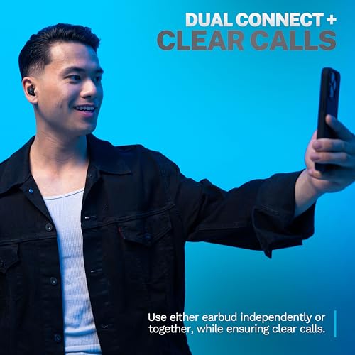 JLab Go Air Pop+ Earbuds, Dual Connect, EQ3 Sound, Black - color: Black, style: Matte