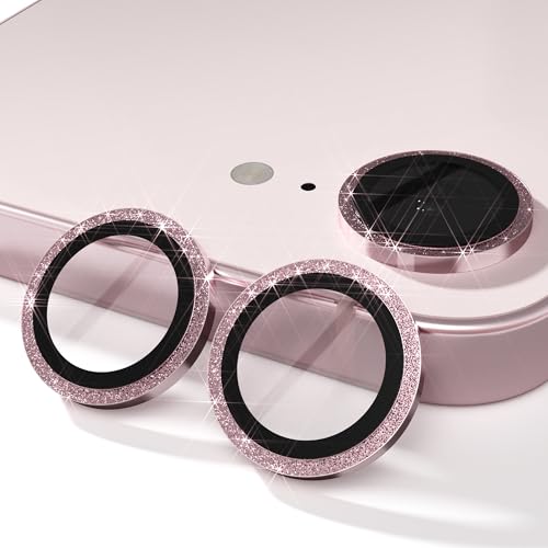 (3 Pack) Orzero Camera Lens Protector for iPhone 17e / iPhone 16e, [EZ Install] [Case-Friendly] 9H Tempered Glass Bling Lens Cover Accessories, Military-Grade Shockproof, HD Clarity Anti-Glare - Glitter Pink - color: Glitter Pink, size: iPhone 17e/16e