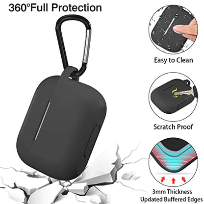Lerobo for AirPods Pro 2 Case with Keychain, Black - color: Black
