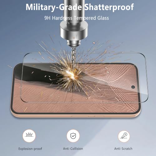 4 Pack for Google Pixel 11 Pro XL Screen Protector Tempered Glass, Military Grade Shatterproof, Fingerprint Unlock, Bubble Free, Anti Scratch Protection Film for Pixel 11 Pro XL, Case Friendly - size: Google Pixel 11 Pro XL
