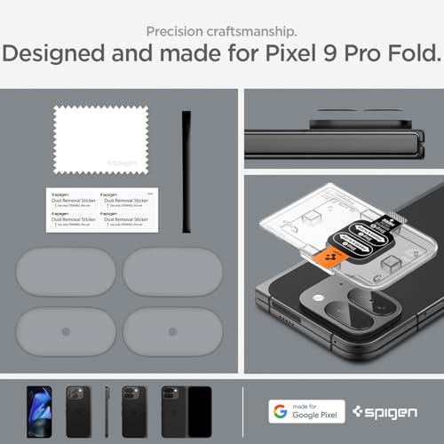 Spigen Glas.tR EZ FIT Optik Camera Lens Protector for Pixel 9 Pro Fold - size: Pixel 9 Pro Fold