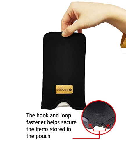 Tainada Neoprene Neck Cell Phone Sleeve Pouch w/Belt Loop Holster (Black) - color: Black
