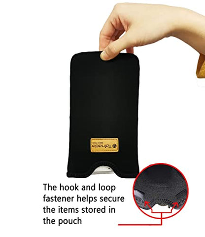 Tainada Neoprene Neck Cell Phone Sleeve Pouch w/Belt Loop Holster (Black) - color: Black