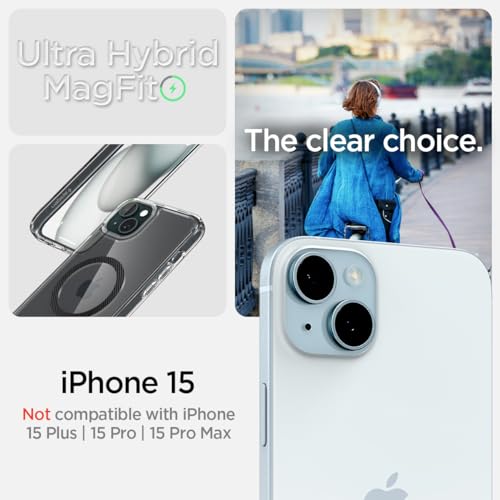 Spigen for iPhone 15/14/13 Case, Ultra Hybrid MagFit [Anti-Yellowing] [Compatible with Magsafe] - Carbon Fiber - color: Carbon Fiber, size: iPhone 15 / 14 / 13