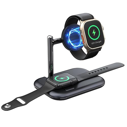 Charger Stand for Apple Watch,2 in 1 Foldable Wireless Charging Station