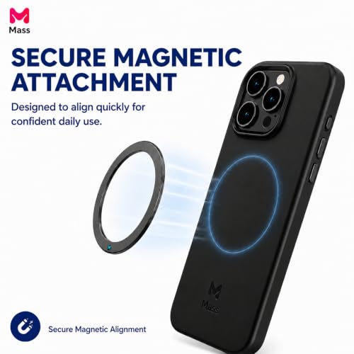 Mass Planet MagSafe Phone Grip, Slim Foldable Holder - Titanium - color: Titanium