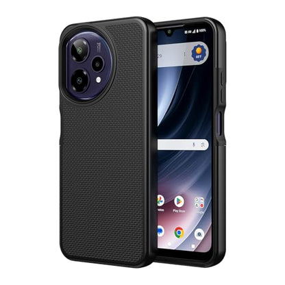 for Cricket Icon Plus 2026 (Plus Version Only) /AT&T Verge 2 Case with Tempered Glass Screen Protector,Dual Layer Heavy Duty Shockproof Protection (Black) - color: Black
