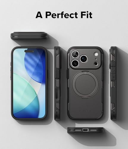 Ringke for iPhone 17 Pro Case [Alles Pro Gunmetal] | Compatible with MagSafe, 360° Rotating Kickstand, Camera Control Capture Button Protection, Powerful Magnet - color: Gunmetal, size: iPhone 17 Pro