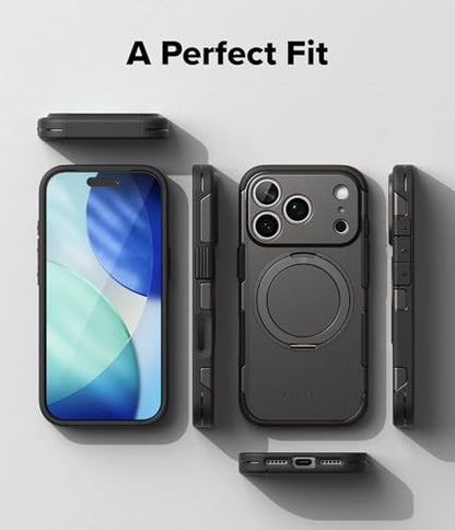 Ringke for iPhone 17 Pro Case [Alles Pro Gunmetal] | Compatible with MagSafe, 360° Rotating Kickstand, Camera Control Capture Button Protection, Powerful Magnet - color: Gunmetal, size: iPhone 17 Pro
