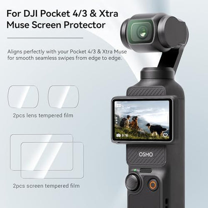 CYNOVA Screen Protector for DJI Osmo Pocket 4 / Osmo Pocket 3 Accessories