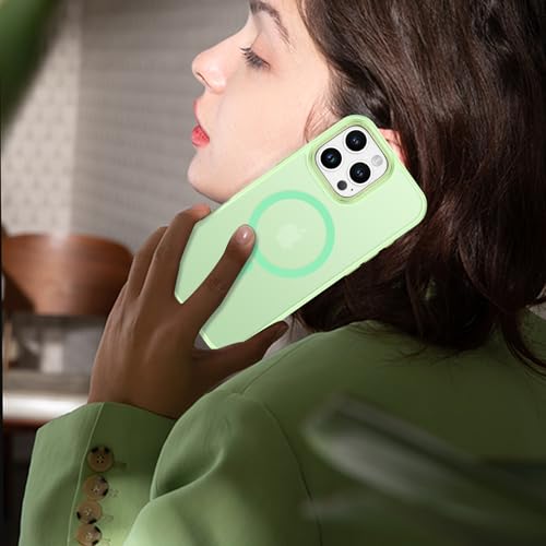 BENTOBEN Magnetic for iPhone 16 Pro Max Case,(Compatible with MagSafe) (Military Grade Drop Protection) Slim Translucent Matte Shockproof with Anti-Fingerprint Phone Case 6.9",Matcha Green - color: Matcha Green