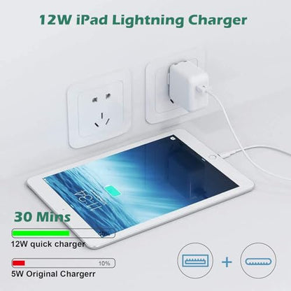 iPad Charger,Foldable Apple Fast Charger Cube 12W USB Wall Charging Block - size: 1PACK 6FT
