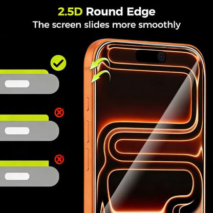 3-Pack Screen Protector for iPhone 17 Pro Max with [Easy Pull] Installation Frame,9H Hardness Tempered Glass,Ultra Resistant, HD Clear, Bubble-Free, Case Friendly[Not for Plus/Pro Models] - size: iPhone 17 Pro Max - 3 Pack