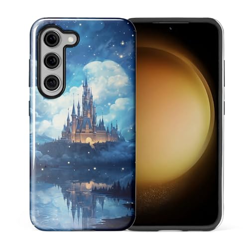 CARLOCA Case for Samsung Galaxy S23,Blue Castle Design- Hybrid Dual Protection Soft TPU + Hard PC, Shockproof & Anti-Scratch Cover Men Women Stylish Protective Phone Case - color: Blue Castle, size: Galaxy S23