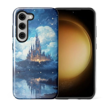 CARLOCA Case for Samsung Galaxy S23,Blue Castle Design- Hybrid Dual Protection Soft TPU + Hard PC, Shockproof & Anti-Scratch Cover Men Women Stylish Protective Phone Case - color: Blue Castle, size: Galaxy S23
