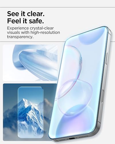 Spigen AlignMaster S Tempered Glass Screen Protector for iPhone 17 Pro Max - size: iPhone 17 Pro Max