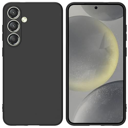 TENOC Phone Case for Samsung Galaxy S24+ Plus, Black Case Anti-Fingerprint Protective Bumper Matte Cover - color: Black, size: S24 Plus