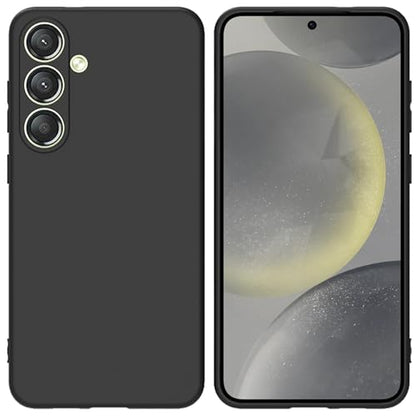 TENOC Phone Case for Samsung Galaxy S24+ Plus, Black Case Anti-Fingerprint Protective Bumper Matte Cover - color: Black, size: S24 Plus