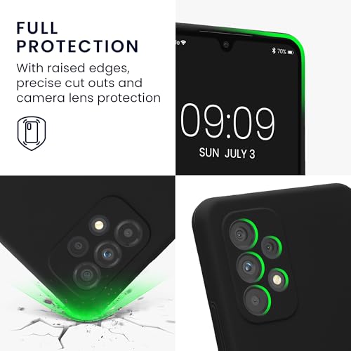 kwmobile Case Compatible with Samsung Galaxy A53 5G Case - Slim TPU Silicone Phone Cover - Soft Touch Finish - Black - color: black, size: Galaxy A53 5G