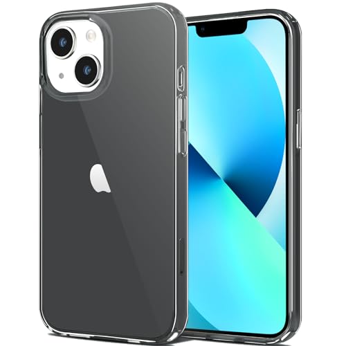 JJGoo Compatible with iPhone 13 mini Case, Soft Transparent Shockproof Protective Slim Thin Bumper Phone Cover for iPhone 13 mini - 5.4 inch, Translucent Black - color: Black