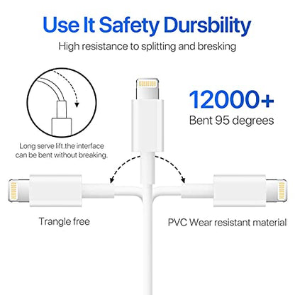 iPhone Charger, [Apple MFi Certified] 2 Pack 3FT Lightning Cable Cube Phone - size: 3FT