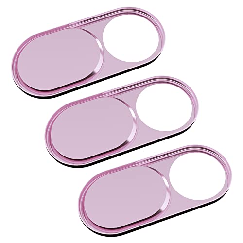 Webcam Cover, Laptop Camera Slide, 0.027 Inch Super Thin Web Camera Cover for Computer, iPad, MacBook Pro, iMac, Smartphone, Mac, PC, Protect Your Personal Privacy Security (Rose Gold-3 Pack) - color: Rose Gold - 3 Pack