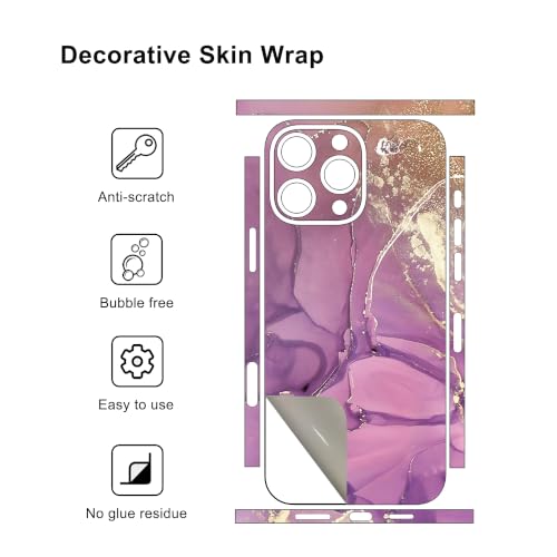 Skin Wrap Compatible with 13/14/15/16/17 Pro Max (Purple, 16 Pro Max) - color: Purple, size: 16 Pro Max
