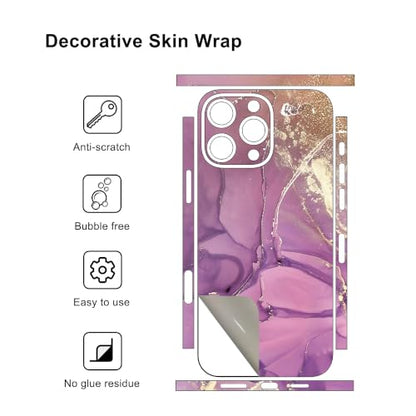 Skin Wrap Compatible with 13/14/15/16/17 Pro Max (Purple, 16 Pro Max) - color: Purple, size: 16 Pro Max