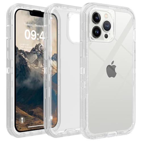TUTUKII for iPhone 14 Pro Max Case Clear | Heavy Duty Shockproof, Anti-Drop, Anti-Yellow,Triple-Layer Transparent Protective Phone Cover, 6.7" - color: Clear, size: iPhone 14 Pro Max 6.7"