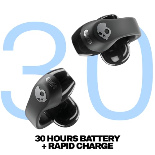 Skullcandy Push 720 Open Wireless Open-Ear Bluetooth Earbuds - True Black - color: Black/Silver