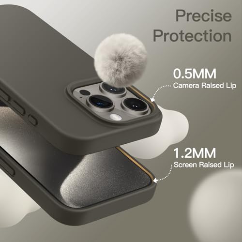 JETech Silicone Case for iPhone 15 Pro Max, Clay | Silky Soft Touch, Shockproof Protection, Scratch Resistant, Microfiber Lining - color: Clay, size: iPhone 15 Pro Max